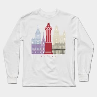 Huelva skyline poster Long Sleeve T-Shirt